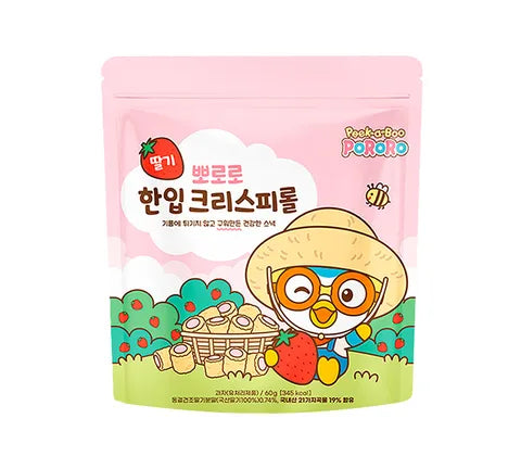 Earnest F&B Pororo Crispy Roll Bites - Strawberry Flavour (60 gr)